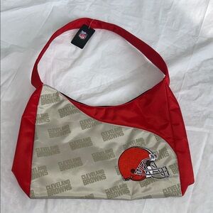 NWT NFL Cleveland Browns Curve Tote Hobo Purse